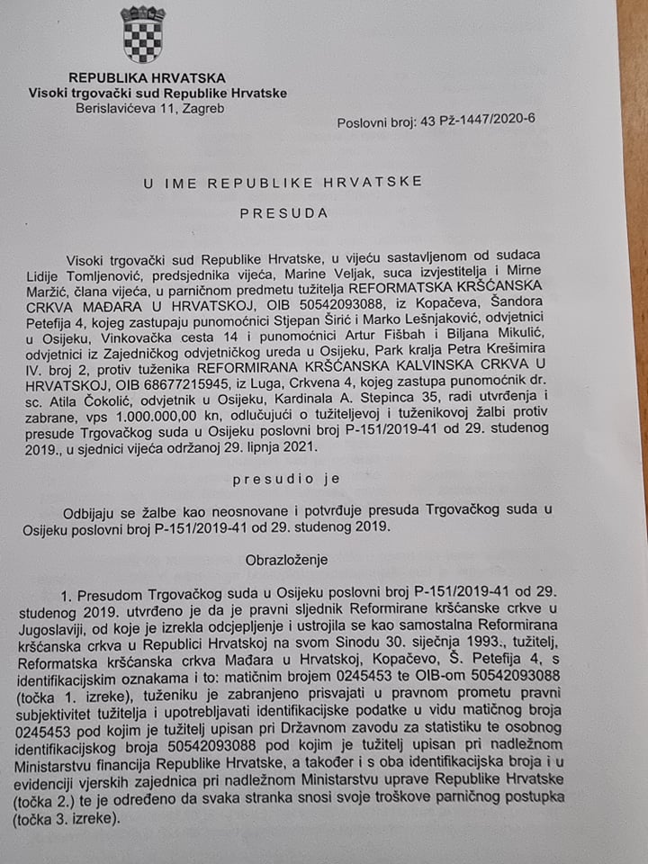 Reformatska kršćanska crkva Mađara