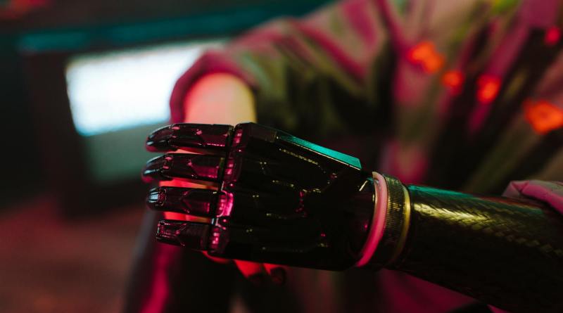 close up photo of a prosthetic arm